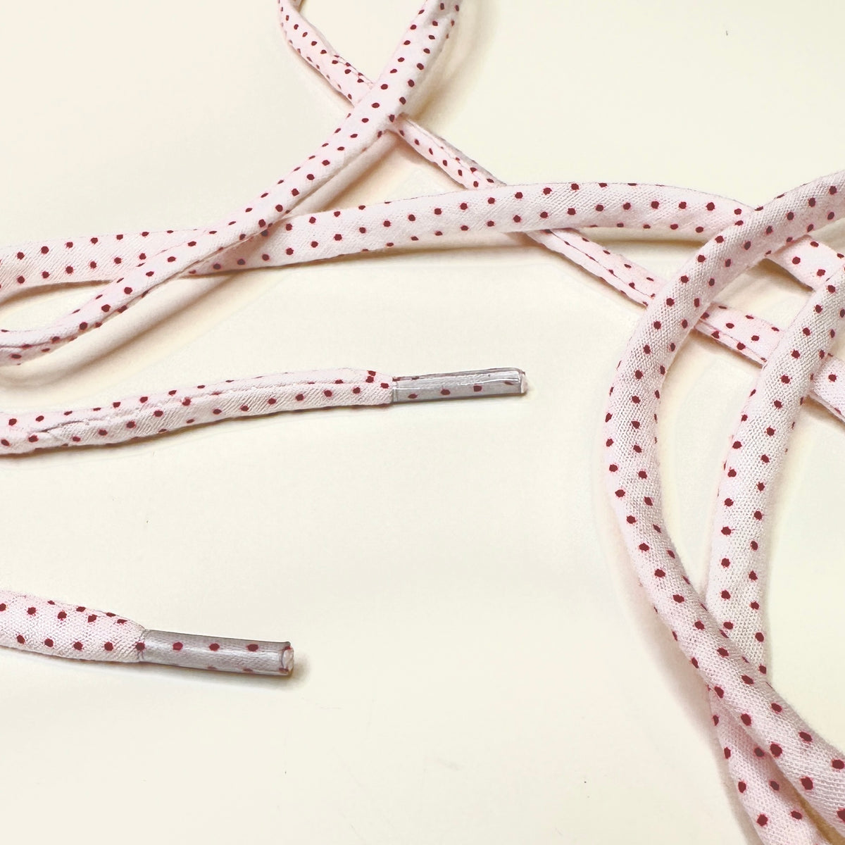 White Red Dotted Laces