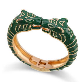 BIG Leopard Bangle Green