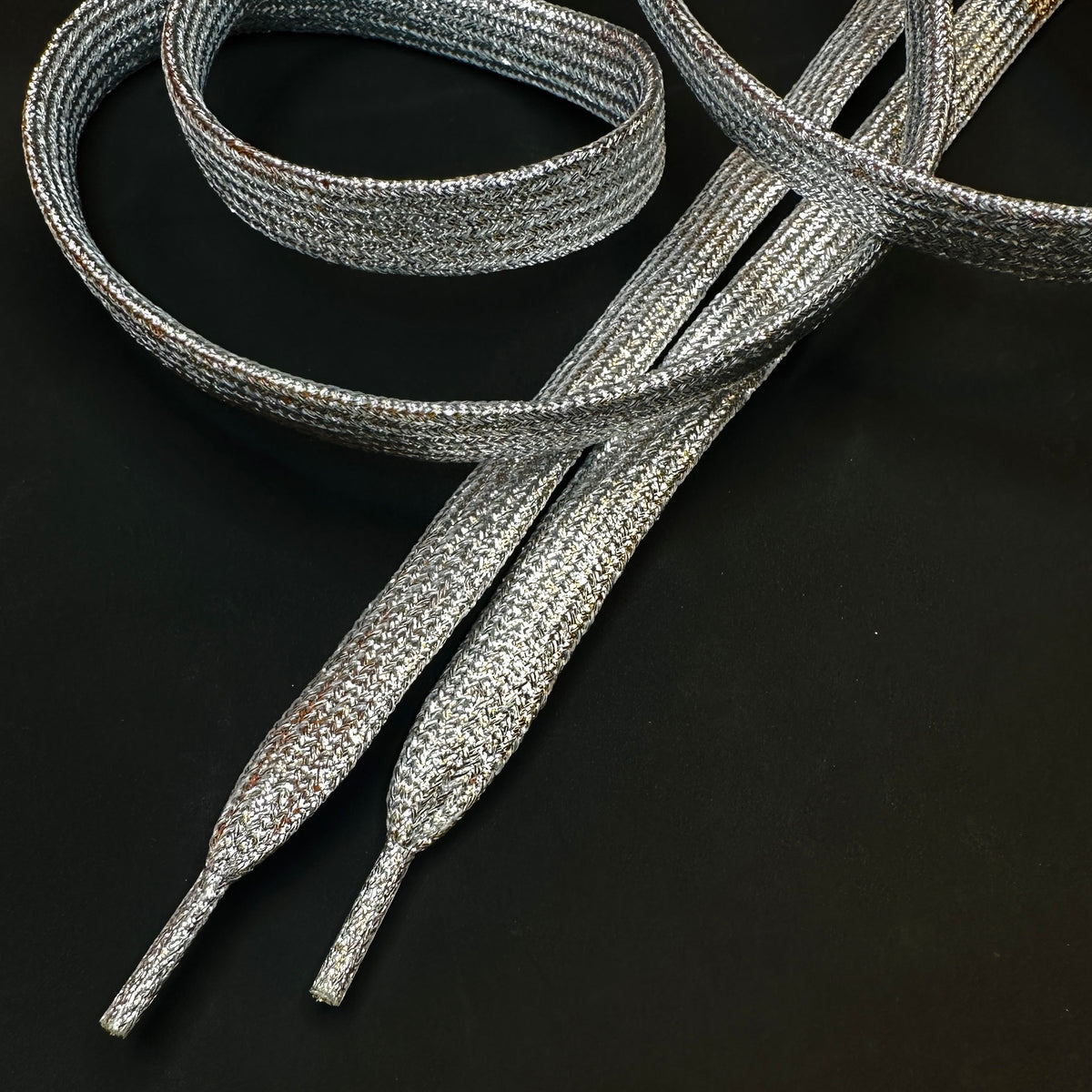 Silver Laces Glitter