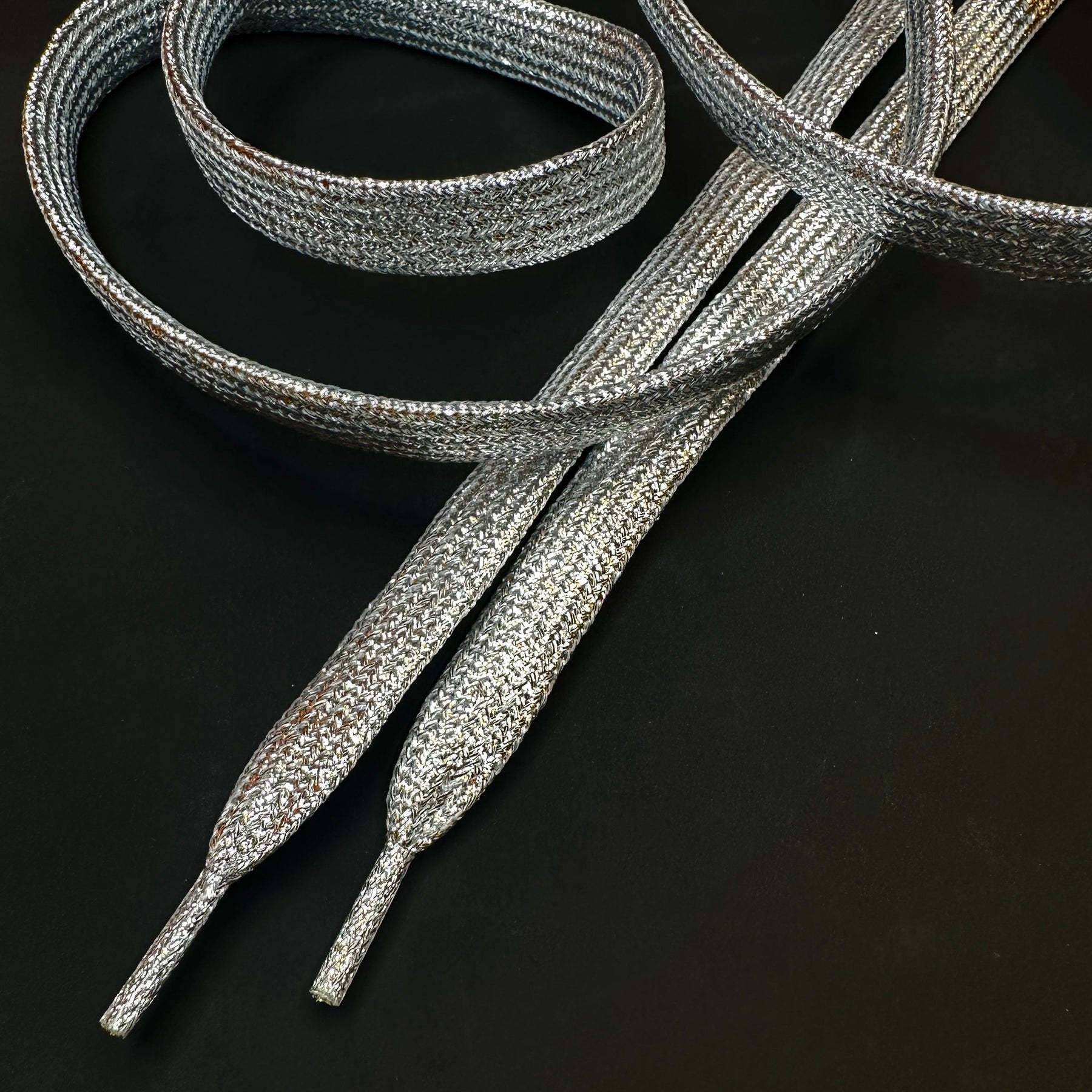 Silver Laces Glitter