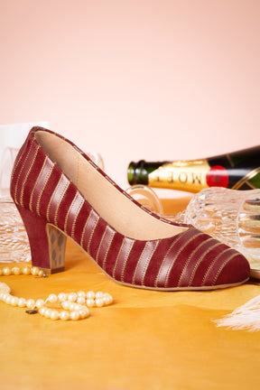 Ava Annaelle suede and leather red mix