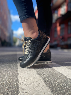 Serena Black Braid Sneakers
