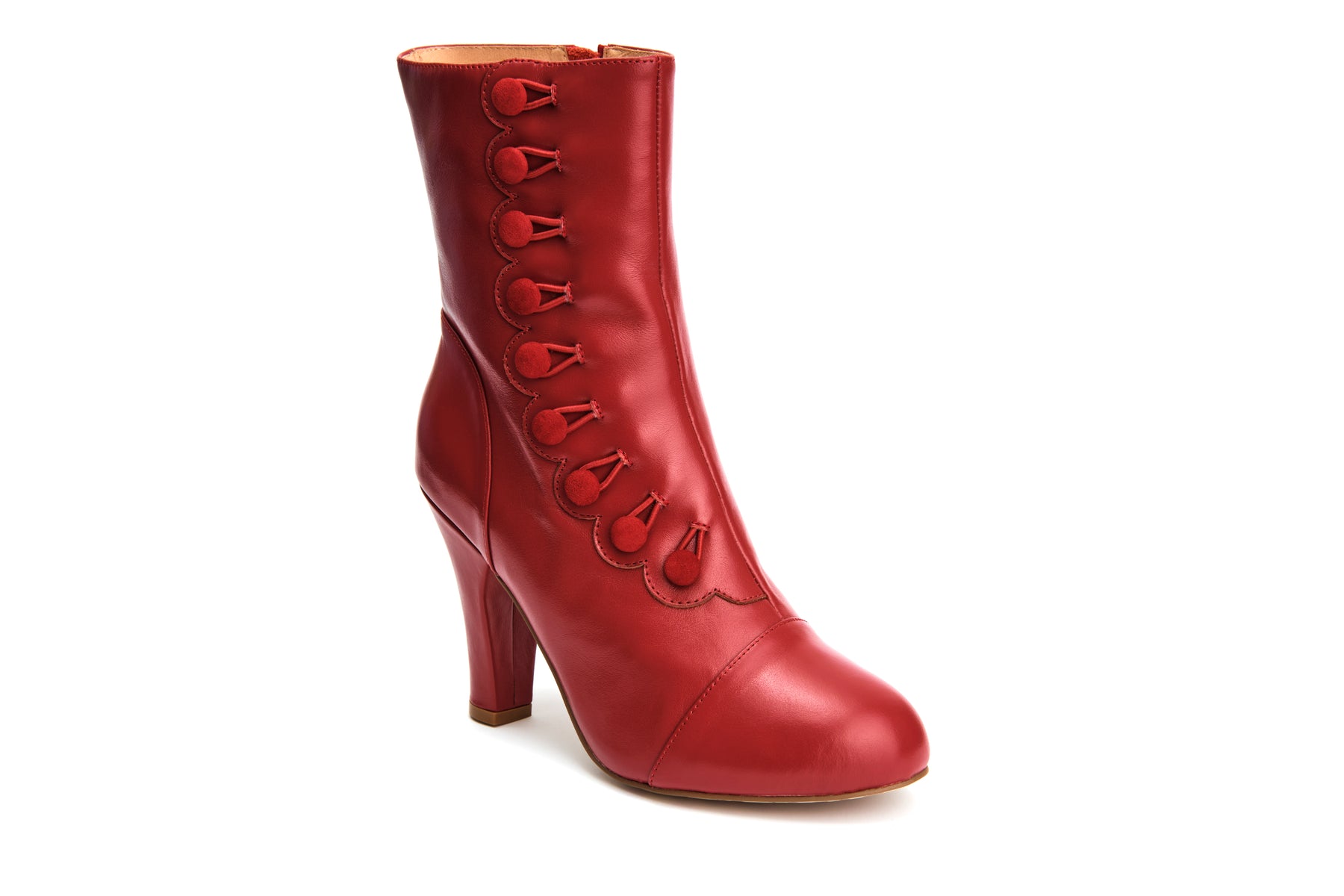 June Josephine a classy red leather boot