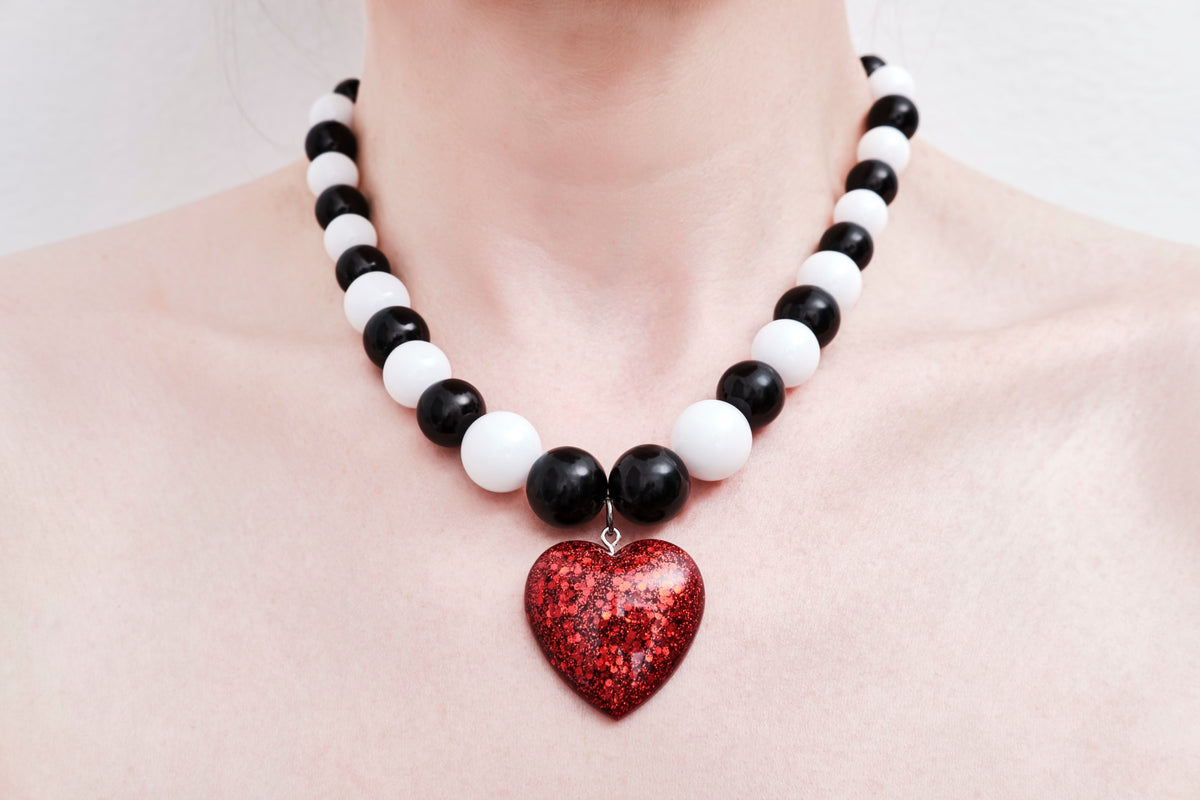 Heart Necklace - Red