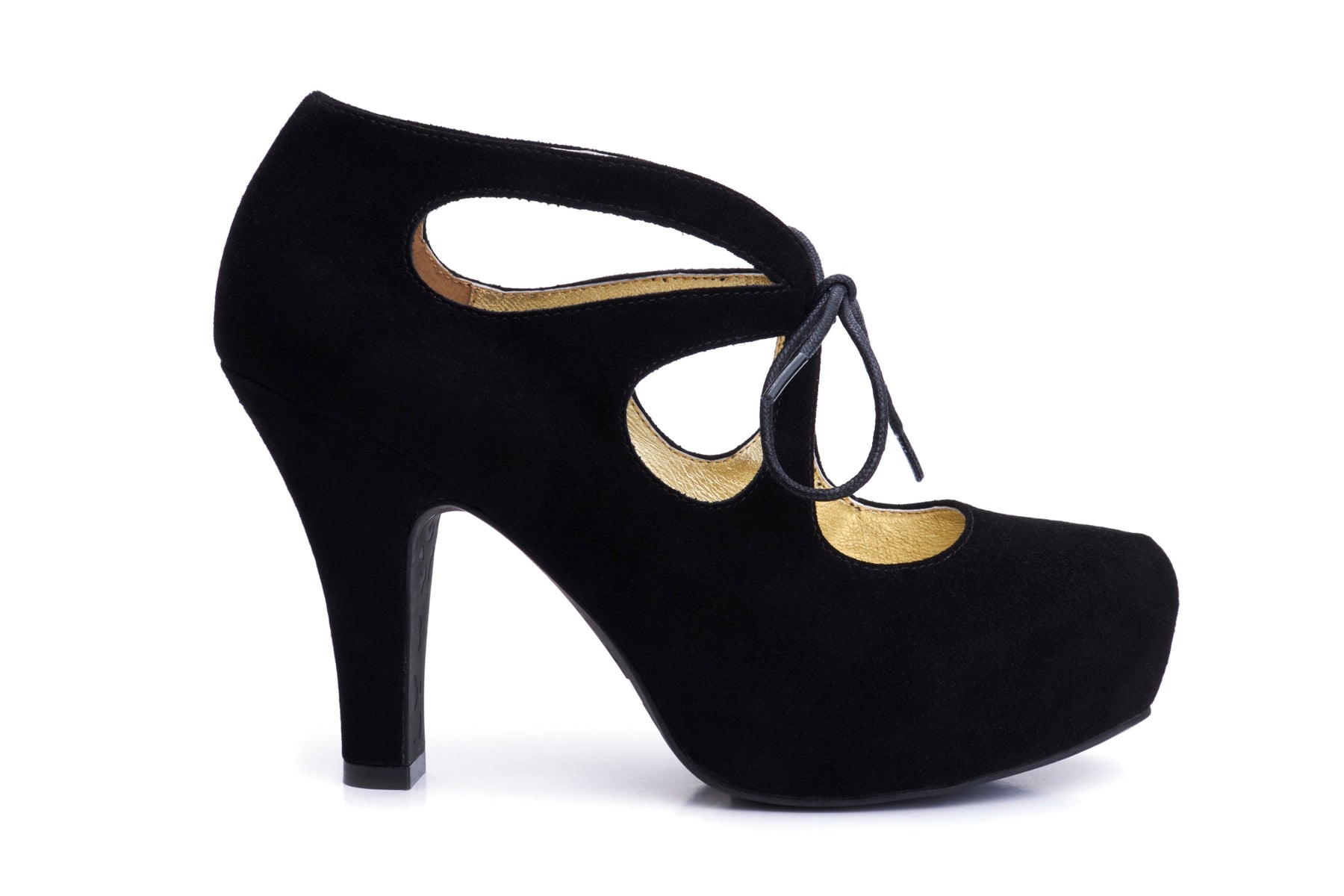 Angie Adora black soft suede shoe