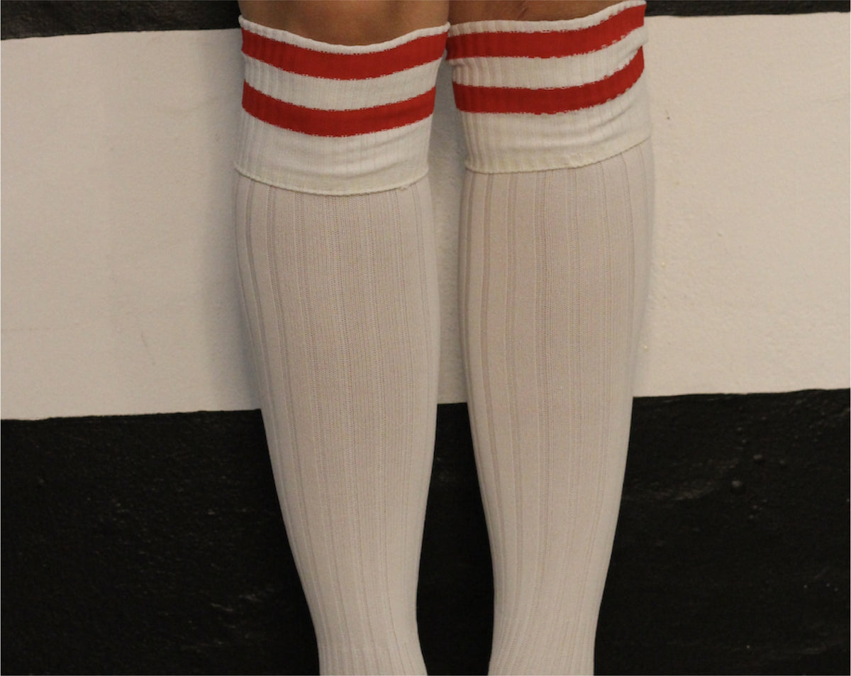 White/Red stripe - Roger Socks